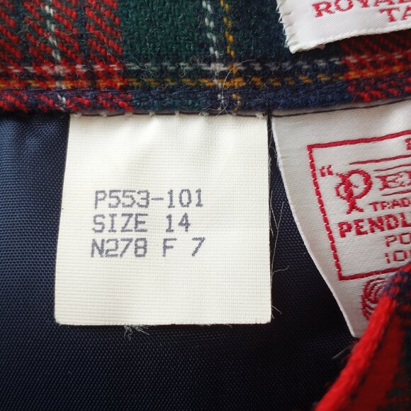 'Pendleton' Royal Stewart Tartan/Plaid Lined Wool skirt w pockets Size 14 NWOT - Picture 12 of 14
